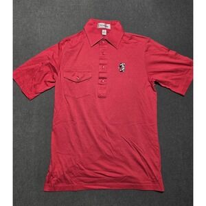 Titleist Collection Golf Polo‎ Shirt Mickey Mouse Embroidered Red Mens 90s VTG